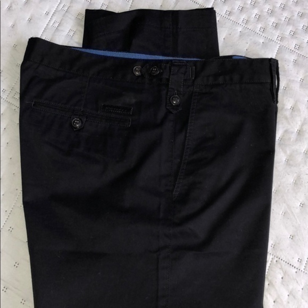 Burberry Mens Black Cotton Chinos Size 32R NWOT